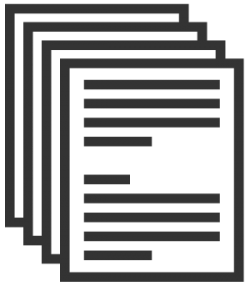 Icon of multiple pieces of paper